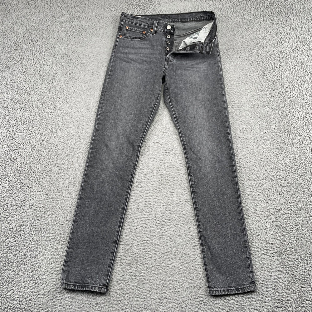 Levi's 501 Jeans Women 27 Gray Skinny Premium Button Fly High Rise Denim Pants